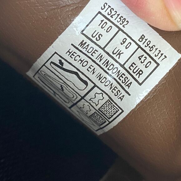 Sperry Mens Intrepid Boat Shoes Size 10 Tan Leather Top Sider Comfort Shoes - Picture 5 of 9